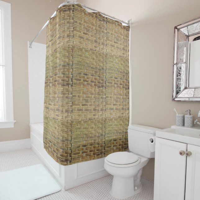 Rattan Shower Curtain (In Situ)