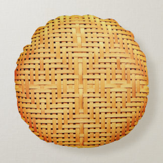 Rattan Weave Round Pillow