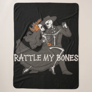 Rattle My Bones Sherpa Blanket