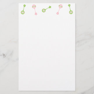 Rattle n Roll Stationary (pink and green) Stationery