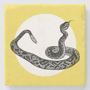 rattle snake stone coaster