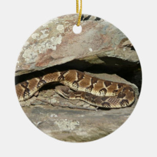 Rattlesnake at Shenandoah National Park Ceramic Tree Decoration