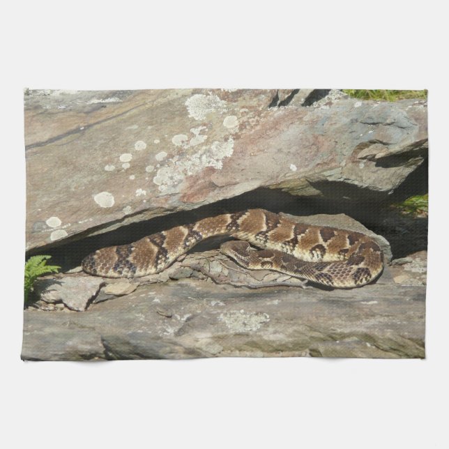 Rattlesnake at Shenandoah National Park Tea Towel (Horizontal)