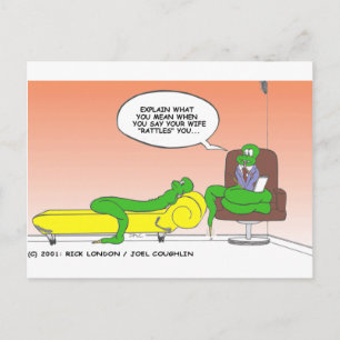Rattlesnake in Therapy Funny Gifts & Collectibles Postcard