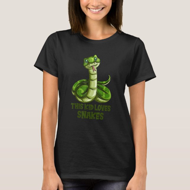 Rattlesnake Python Kids Snake This Kid Loves Snake T-Shirt (Front)