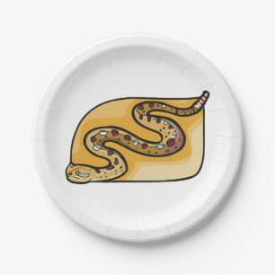 Rattlesnake Reptile Paper Plate