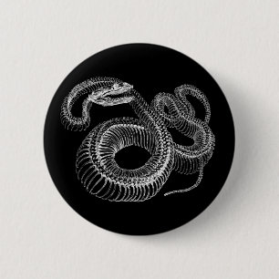 Rattlesnake Skeleton 6 Cm Round Badge
