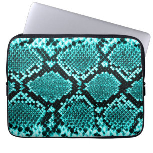 Rattlesnake Snake Skin blue Laptop Sleeve