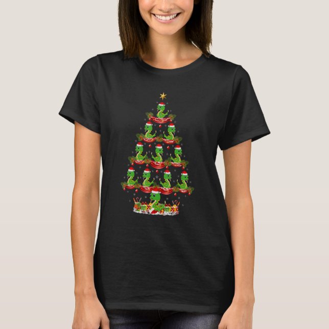 Rattlesnake   Xmas Holiday Rattlesnake Christmas T T-Shirt (Front)