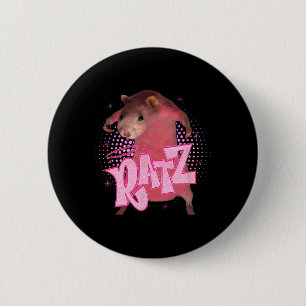 Ratz Fun Pink Mouse Rat Meme Men Women Halloween C 6 Cm Round Badge