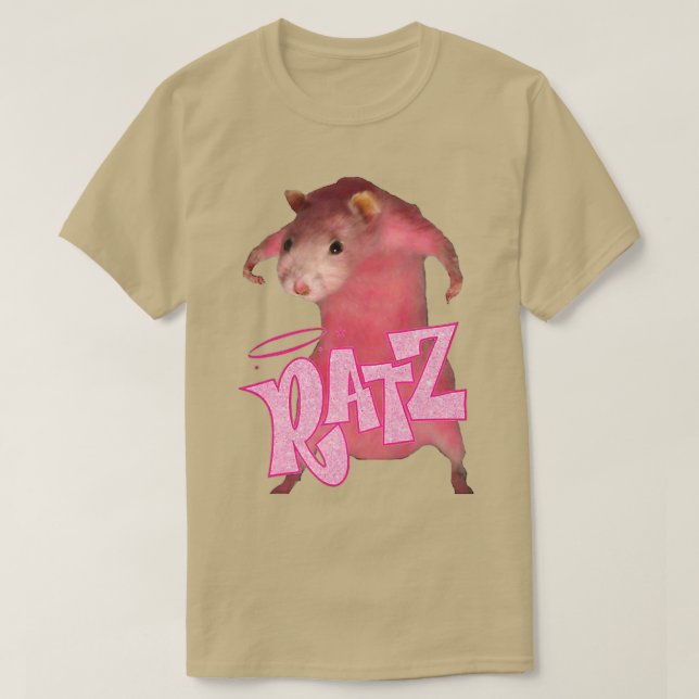 Ratz Pink Long Meme Funny Mouse Costume Ugly Chris T-Shirt (Design Front)
