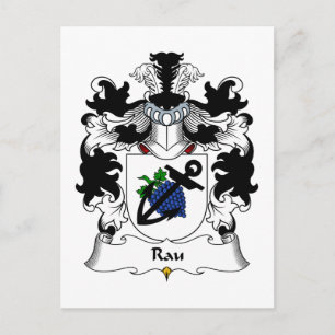 Rau Family Crest Postcard