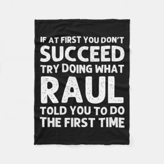 Raul Gift Name Personalised Birthday Funny Fleece Blanket
