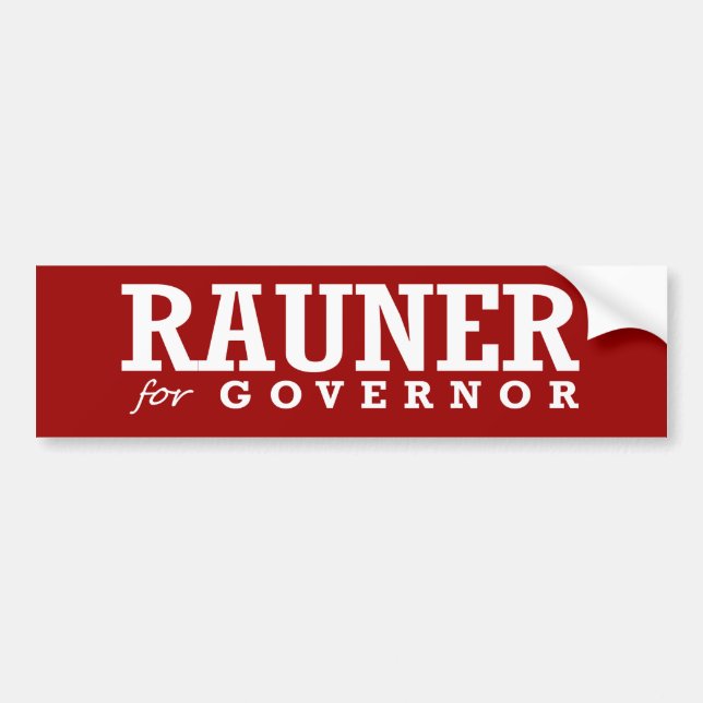 RAUNER FOR GOVERNOR 2014 BUMPER STICKER (Front)
