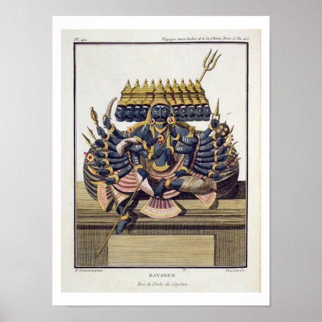Ravana, demon king of Ceylon, from 'Voyage aux Ind Poster (Front)