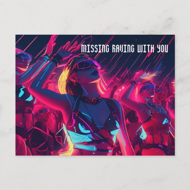 Rave city nights postcard (Front)