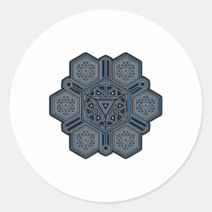 Rave Goa Psytrance Festival Wear Acid Yoga Trance  Classic Round Sticker