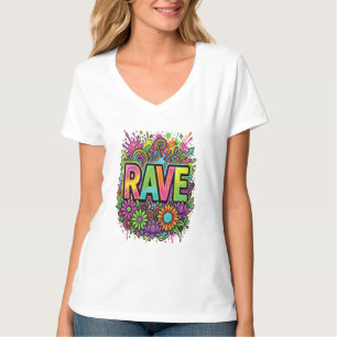 RAVE Neon Flowers T-Shirt