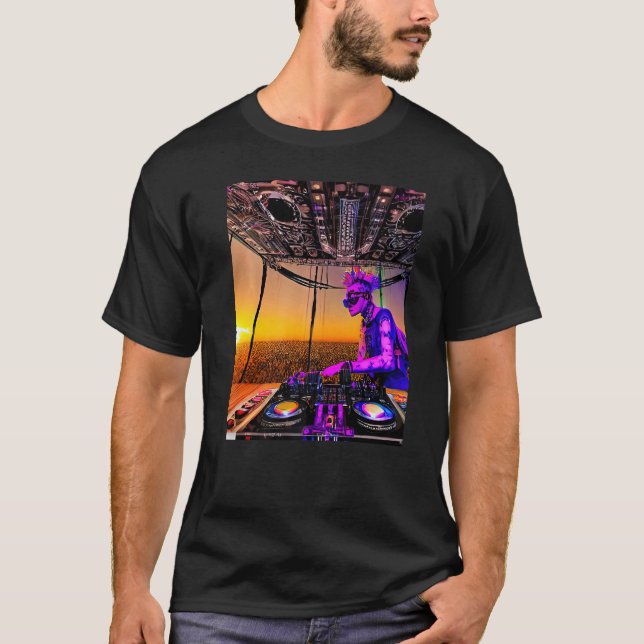 Rave Party Psychedelic EDM Trance Club DJ  6 T-Shirt (Front)