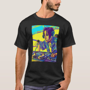 Rave Party Psychedelic EDM Trance Club DJ design P T-Shirt