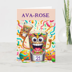 Rave Party Shot Glass – vibrant Fun  Card