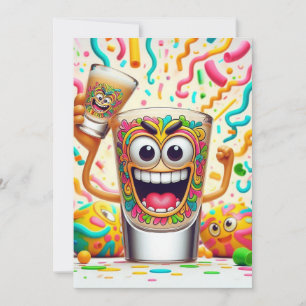 Rave Party Shot Glass – vibrant Fun  Invitation