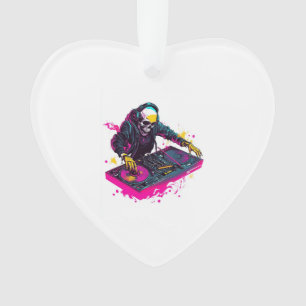 Rave Skull � EDM Party Skeleton DJ Ornament