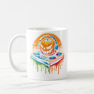 Rave Techno Halloween Pumpkin Edm Festival Funny Coffee Mug