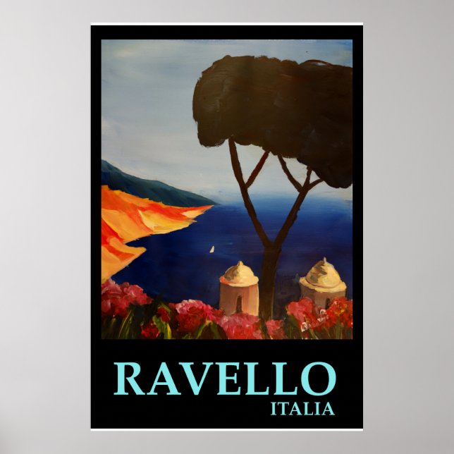 Ravello Italy  - Retro Style Poster (Front)