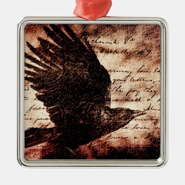 Raven 7 metal tree decoration (Front)