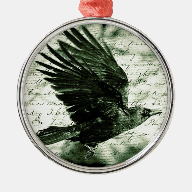 Raven 9 metal tree decoration (Front)