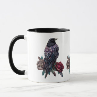Raven and Roses Coffee Mug