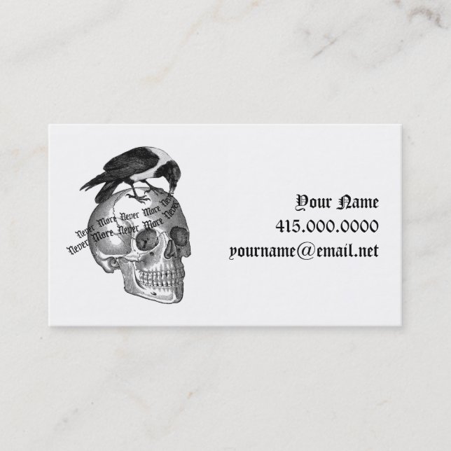 Raven and Skull Blogger Card (Front)