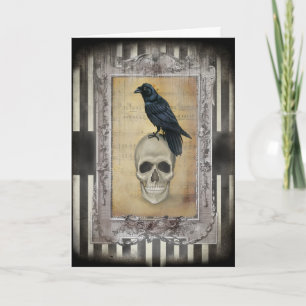 Raven and Skull Card