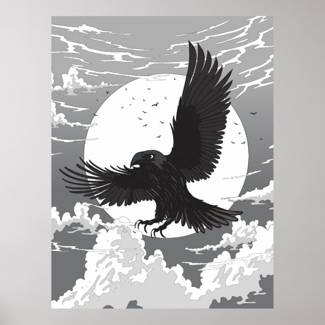 Raven And The Moon Poster (Front)