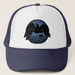 Raven Art Cap Wild Bird Crow Hats Raven Gifts