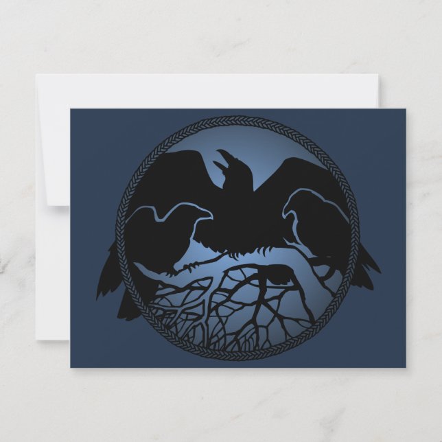 Raven Art Invitations Personalised Native Art Card (Front)