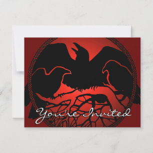 Raven Art Invitations Personalised Native Art Card
