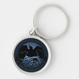 Raven Art Keychain Wildlife Crow / Raven Gifts