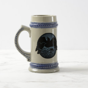 Raven Art Mug Wild Bird Beer Mug Raven Stein