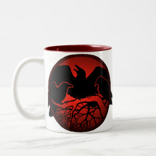 Raven Art Mug Wild Bird Crow Cup Raven Mugs