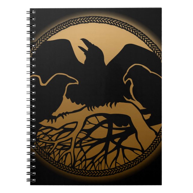 Raven Art Notebook Crow Art Journal Book (Front)