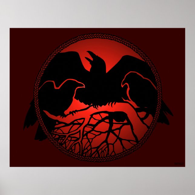Raven Art Posters Native Wildlife Art Prints Decor (Front)