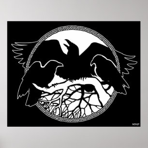 Raven Art Posters Native Wildlife Art Prints Decor