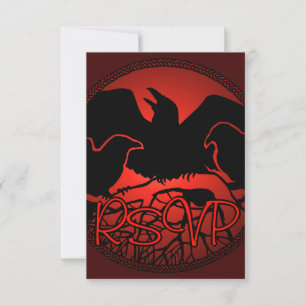 Raven Art RSVP Personalised Native Art Card