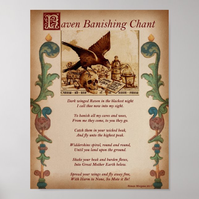 RAVEN BANISHING CHANT POSTER (Front)