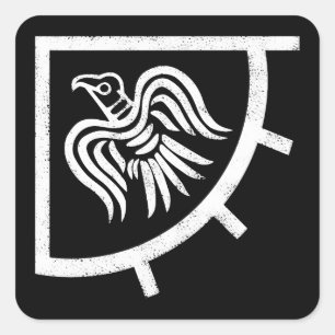 Raven Banner Viking Flag Square Sticker