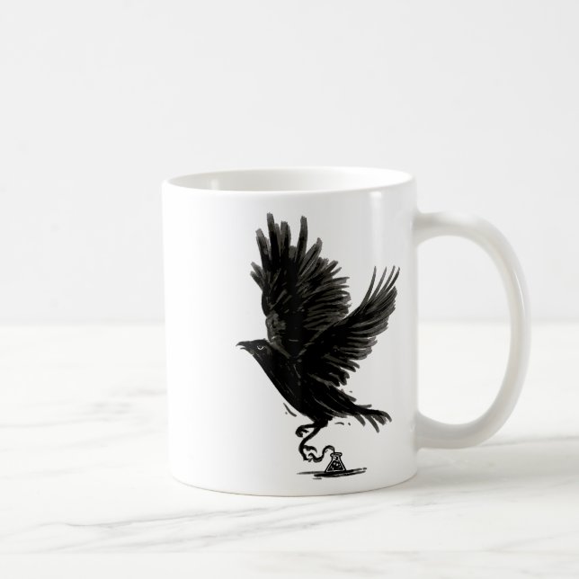 Raven Bird Crow Tattoo _1  Coffee Mug (Right)