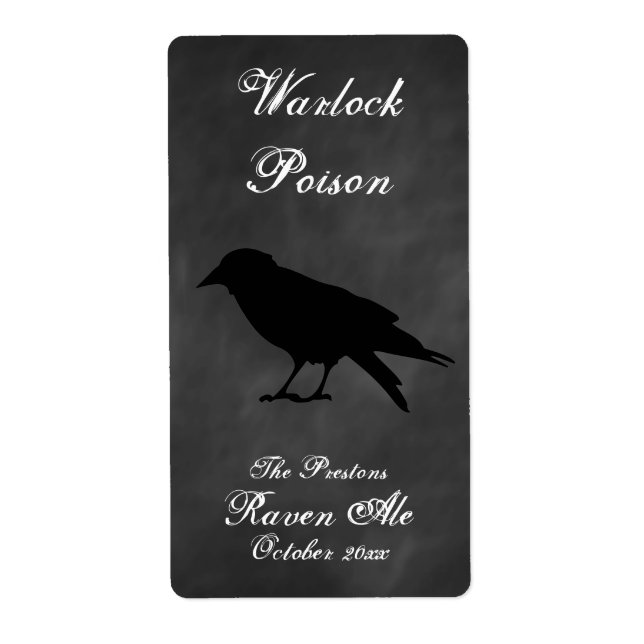 Raven Black Wine Label (Front)
