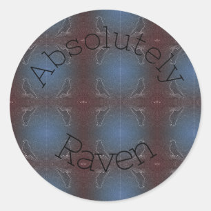 Raven by Moonlight Classic Round Sticker